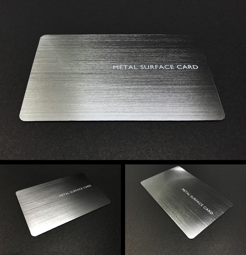 「METAL SURFACE CARD」のサンプル（出典：凸版印刷の報道発表資料より）